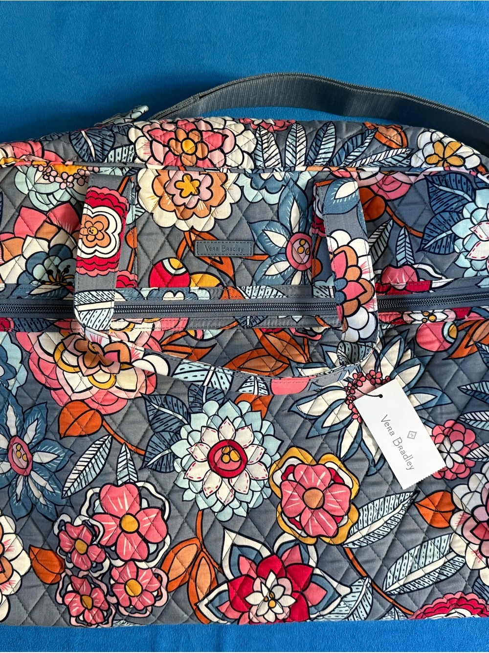 Vera Bradley Compact Traveler Bag Tropical Evening NWT
